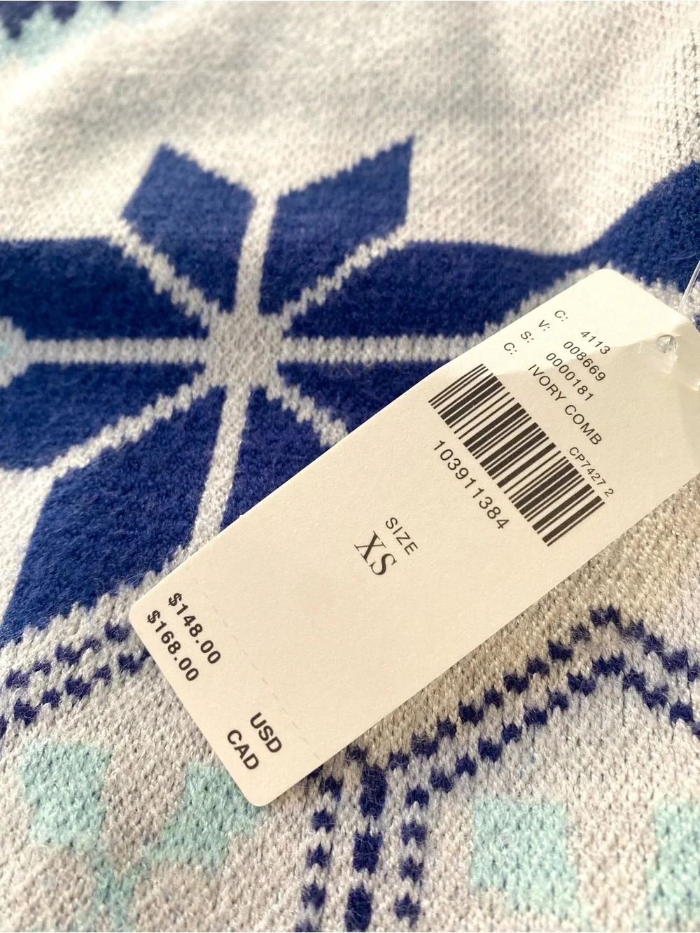 Anthropologie NWT Fair Isle Maeve Cropped Cardigan Sweater, Size XS